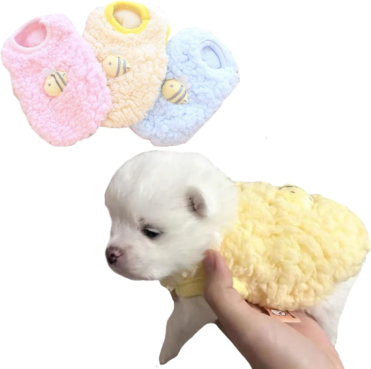 FLAdorepet 3 Packs Dog Cat XXS Clothes Sweater for Puppy Kitten Yorkie,XXS