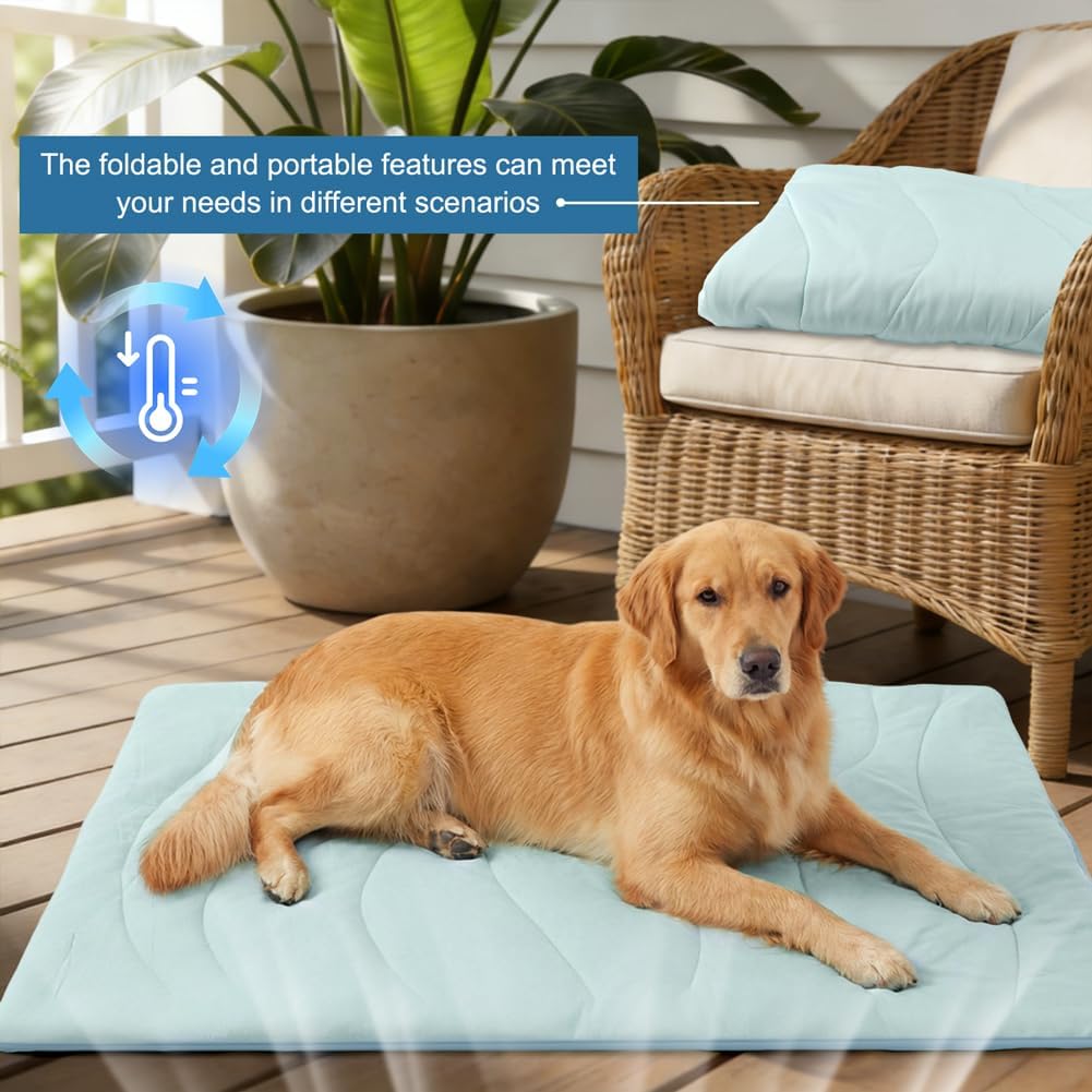 Dog Cooling Mat for Large Dogs, Double-Sided Waterproof Cooling Pad