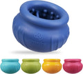 Wobbly Dog Enrichment Lick Toy, Stuffable Frozen Lick Bowl to Keep Dogs Busy, Long-Lasting Interactive Treat Dispensing Dog Toy, Silicone Fetch Catch Chew Toy(Dark Blue,M)