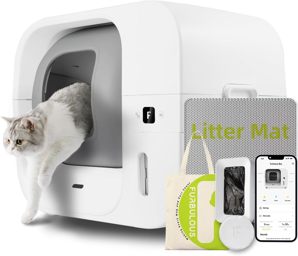 Furbulous True Odor-Control Automatic Cat Litter Box Self Cleaning & Refill