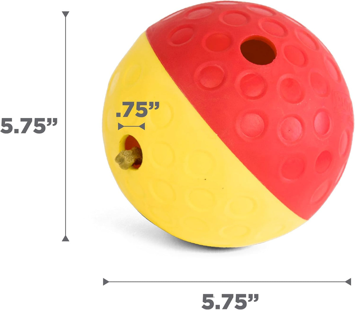 Outward Hound Nina Ottosson Treat Tumble Dog Toy Puzzle Ball, 5.8" | Level 1 Easy, Food-Dispensing Ball, Holds 1 Cup Kibble or Treats, No BPA, Interactive Enrichment, Dogs & Puppies