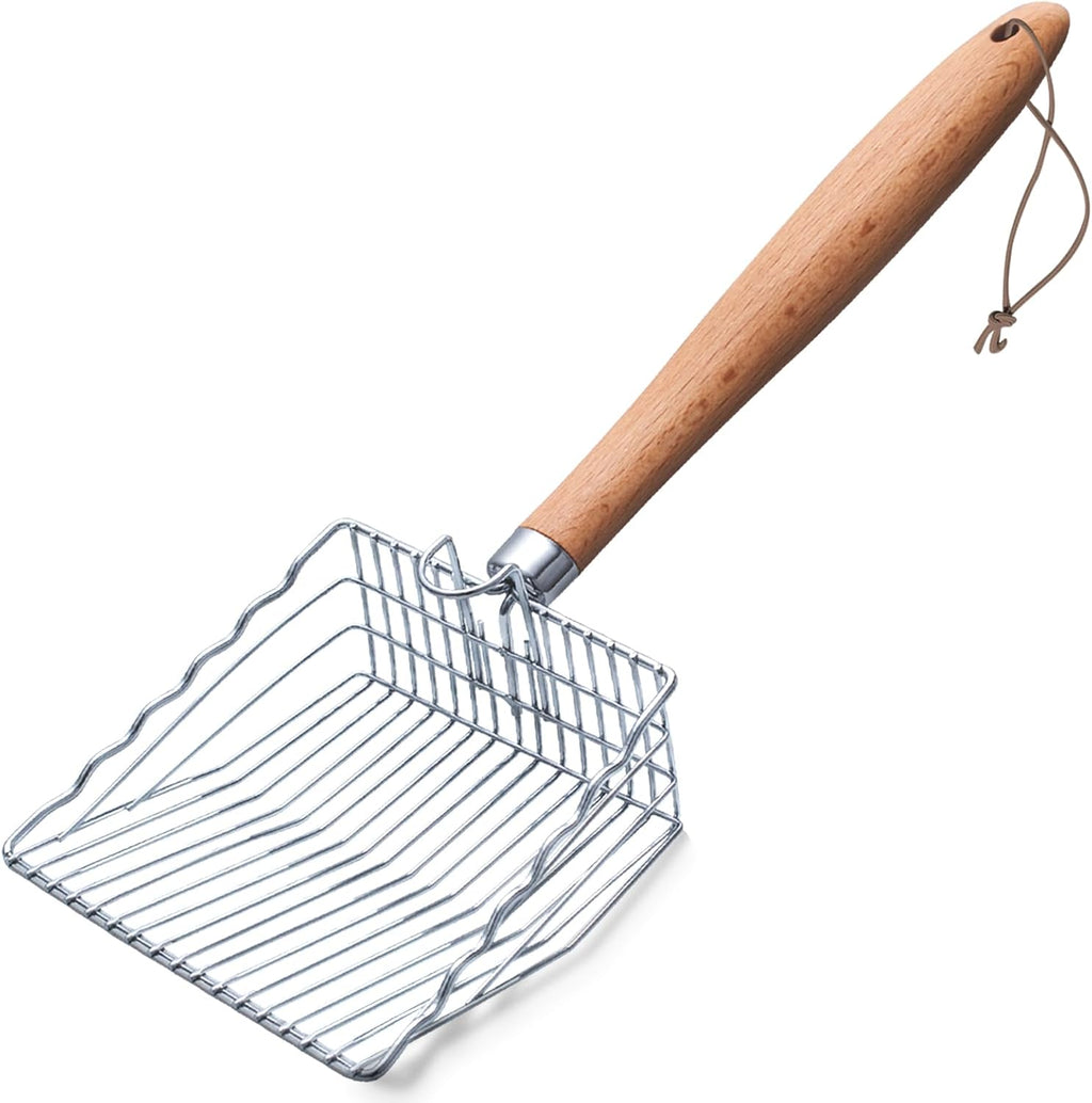 Cat Litter Scoop, Metal Scooper for Litter Box, 9.8" Long Handle