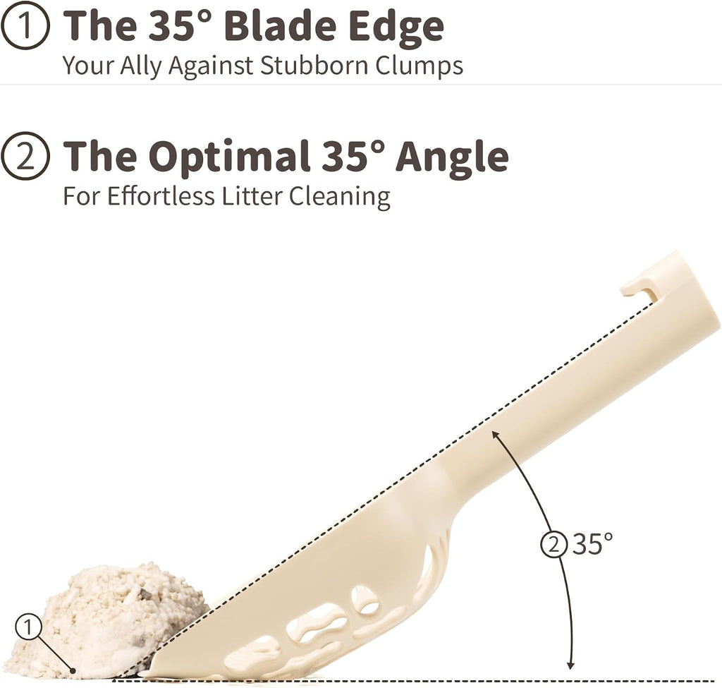Lady N Cat Litter Scoop for tofu and Clay Litter, Durable Easy-to-Clean ABS