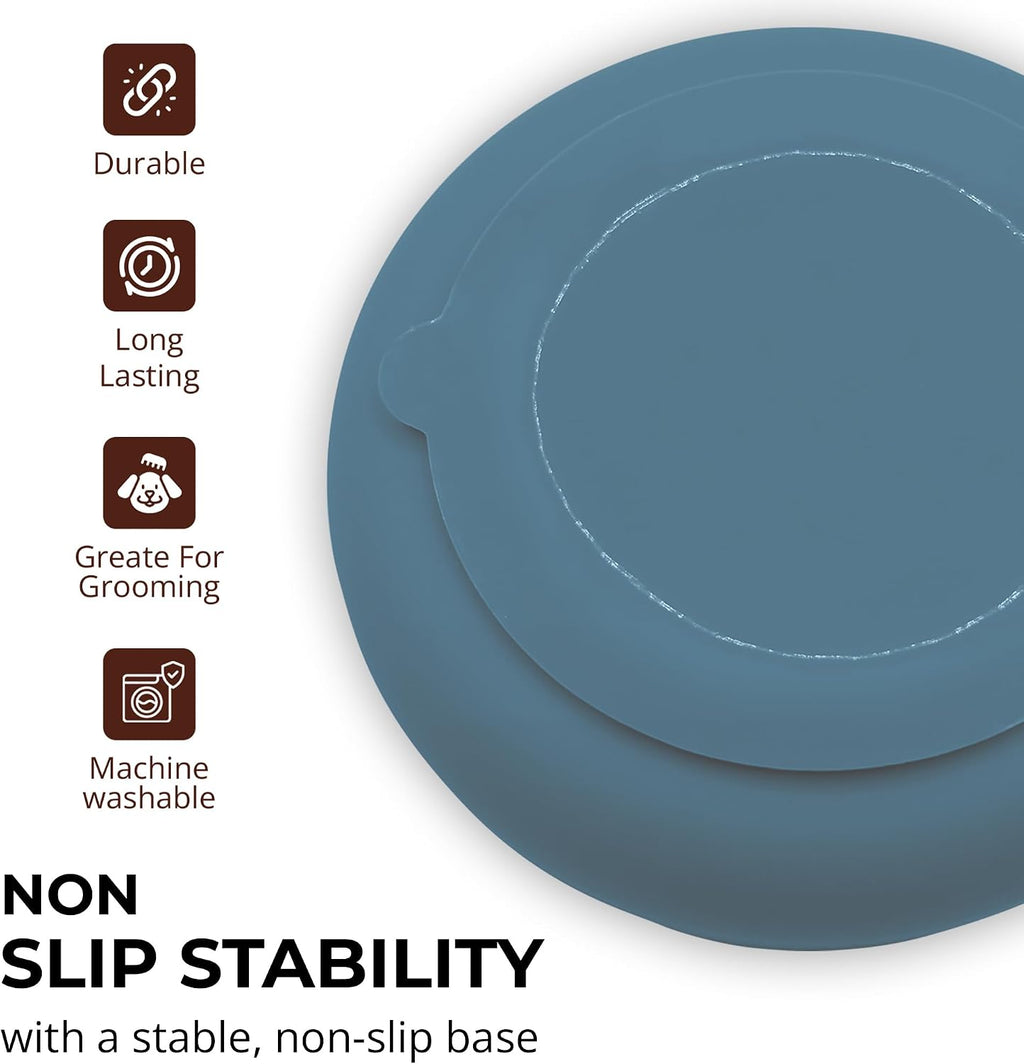 Silicone Slow Feeder Dog Bowls for Small Dogs & Puppies, Slow Eating Bowl