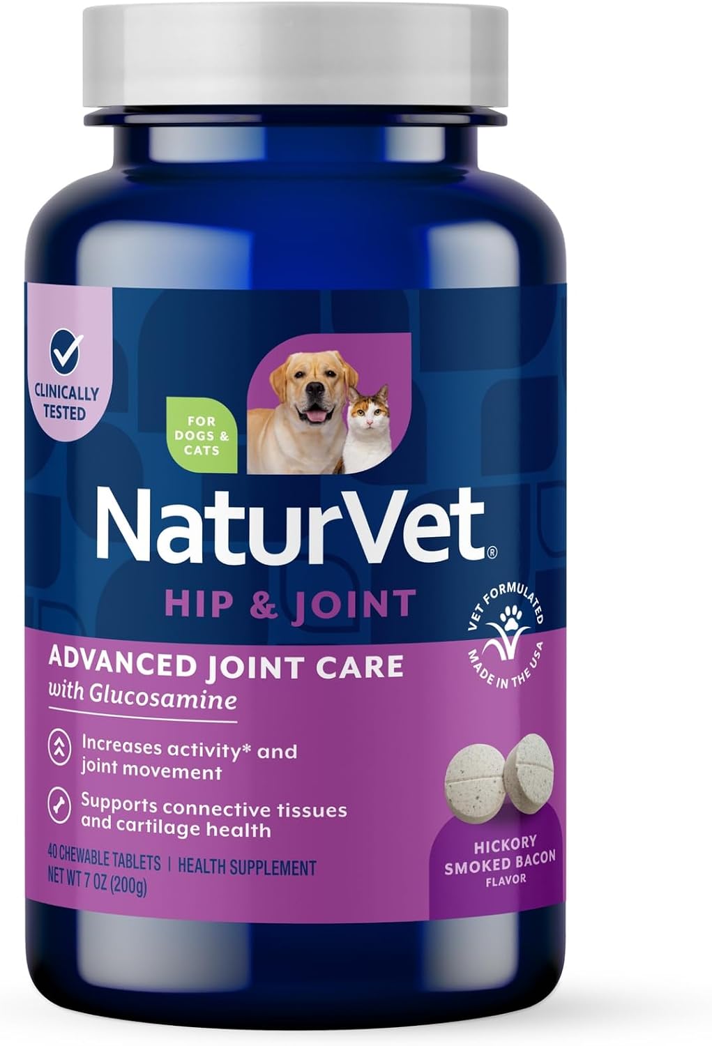 NaturVet ArthriSoothe-Gold Level 3, MSM and Glucosamine for Dogs and Cats