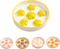 Ceramic Cat Slow Feeder Bowl - 6 OZ Puzzle Food Dish for Healthy Eating - Shallow Wide Whisker Friendly - Dishwasher Safe - 6.3''W x 1.2''H - 6 OZ - Yellow Flowers