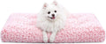 KSIIA Washable Dog Bed Medium Size Dog Crate Bed Plush Pet Mat 29"x21" Pink