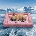 Dog Cooling Mat for Summer, Self Cooling Ice Silk Pet Bed Mat for Crate, Sofa & Car Seats, Breathable Washable Pressure Activated Cool Pad for Small, Medium, Large Dogs and Cats (Pink Mat, X-Large)