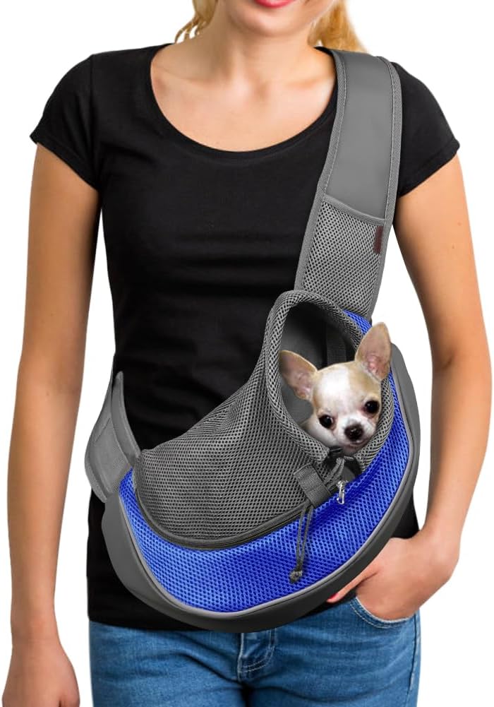 YUDODO Pet Sling Carrier for 2-5 lbs Small Dogs Cat Puppy Crossbody Carrier