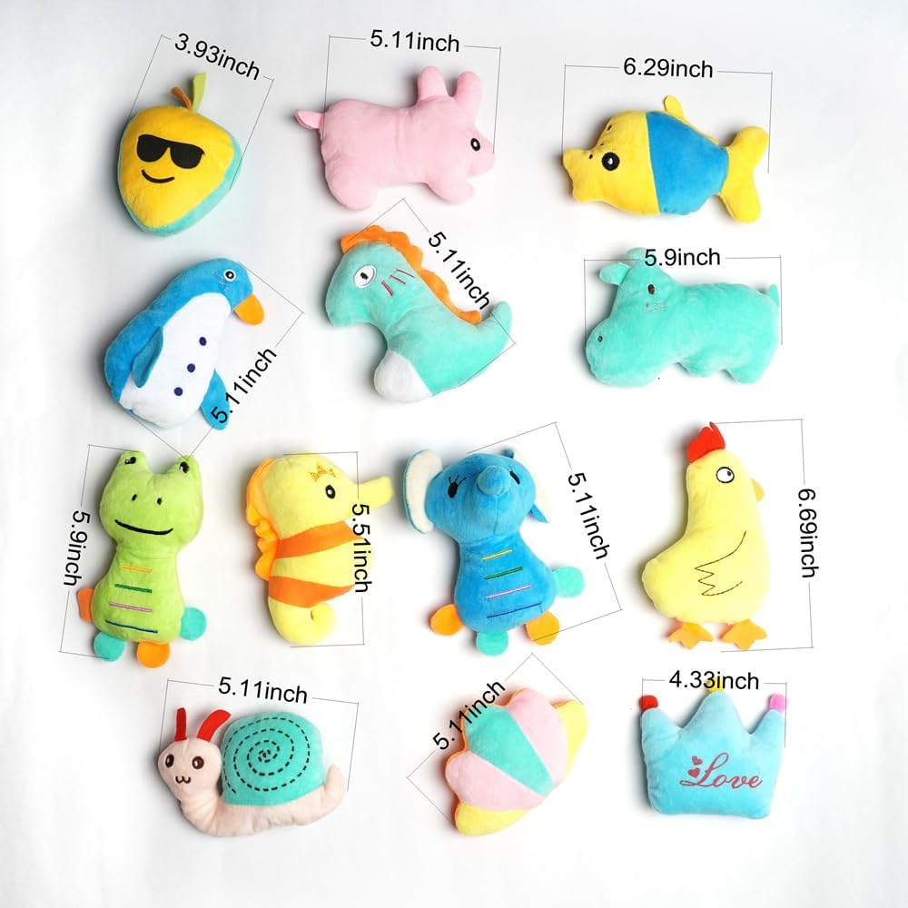 HDMOTU Pack of 26 Soft Small Medium Dog Squeaky Toys,Cute Puppy Favorite Comfortable Squeakers Toy,Multicolored for Puppy | Cute Puppy Favorite, Dog Comfortable Plus Chew Squeakers Toy, For Puppy