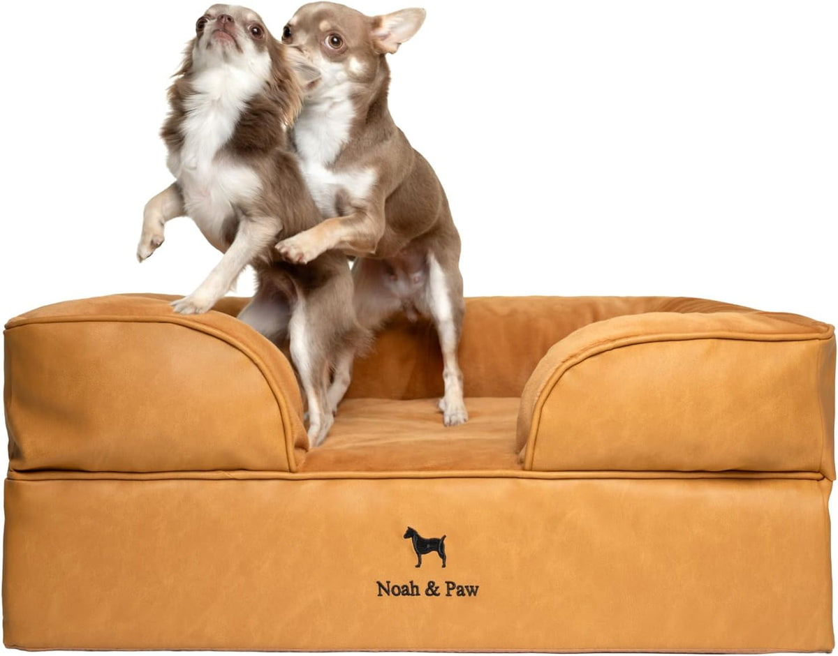 NOAH & PAW Dog Bed, Orthopedic Memory Cooling Foam (2X Base) 28x23x11in