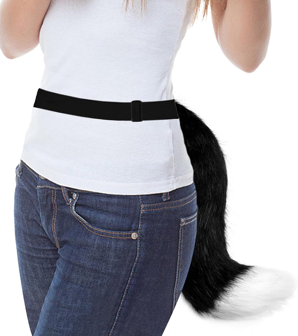 COSYEARS Faux Fur Fox Wolf Tail Animal Dog Furry Tails for Halloween Party Cosplay Accessory