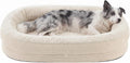 JOEJOY Orthopedic Dog Bed for Large Dogs, 360° Oval Bolster, 35"