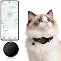 GPS Tracker for Cats, Cat Collar with Tracker for Android Users – No Monthly Fee, Google Find Hub Cat GPS Tracker Collar, IP67 Waterproof, Replaceable Battery Lasts 1 Year (Not Standalone GPS) (Black)