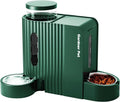 Gravity Automatic Cat Feeder, Water & Food Dispenser Set, Stainless Bowls