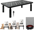 Adjustable Cat Food Stand for Automatic Feeder & Bowl, Non-Slip