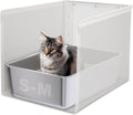 Litter Box Shield, Large Litter Box Splash Guard Without Leakage | 17.5"x13.7"x13", High Sided Cat Litterbox Pee Shields, Easy Clean for Pet Cat/Kitty/Kitten(Without Pan)