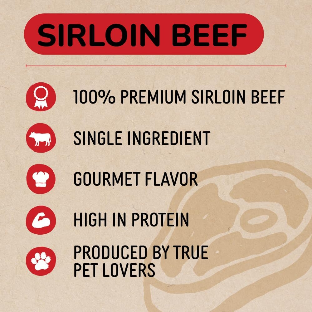 Life Essentials by Cat-Man-Doo | Freeze Dried Sirloin Beef Nuggets | 6oz