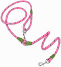 Hands Free Dog Leash Crossbody Dog Running Leash Handsfree Pet Rope for Hiking Training Heavy Duty Reflective Pet Walking Belt (Pink)