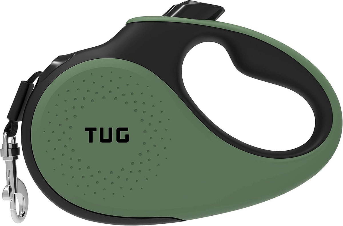 TUG Tiny Retractable Dog Leash, 10 ft (Extra Small, Green)