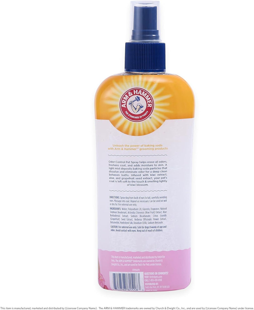 Arm & Hammer Super Deodorizing Dog Spray, Kiwi Blossom, 8 Fl Oz