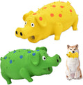 Squeaky Pig Dog Toy, 2 PCS Durable Latex Rubber Dog Toys for Chewing