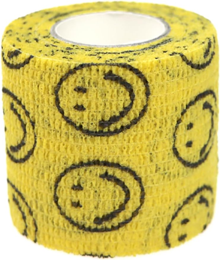 Self Adhesive Bandage Wrap Animal Cohesive Bandage Self Adherent Wrap First Aid Tape for Dogs Cats Horses Birds & Wrist Healing Ankle Sprain (2 Inch Sunshine Set 6 Rolls)