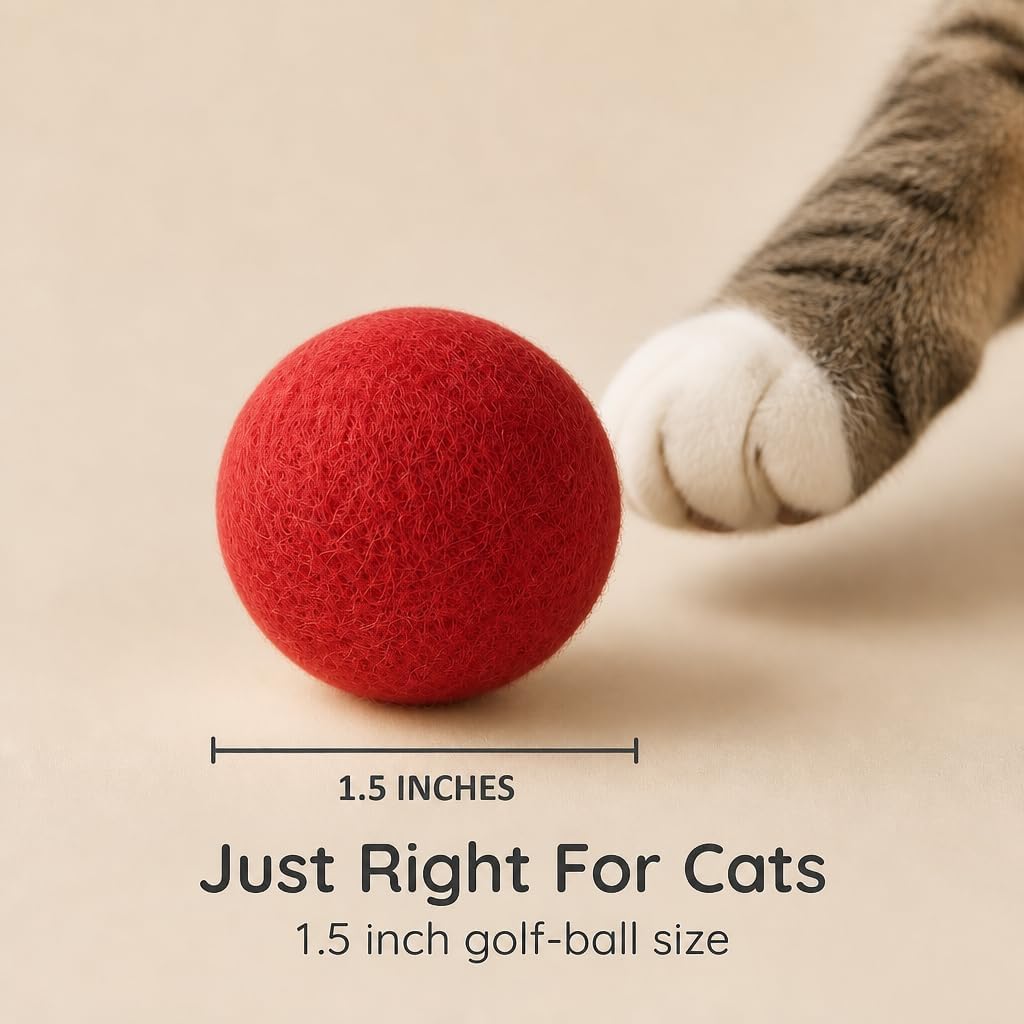 Wool Cat Toys, Variety Pack, 6 PCS