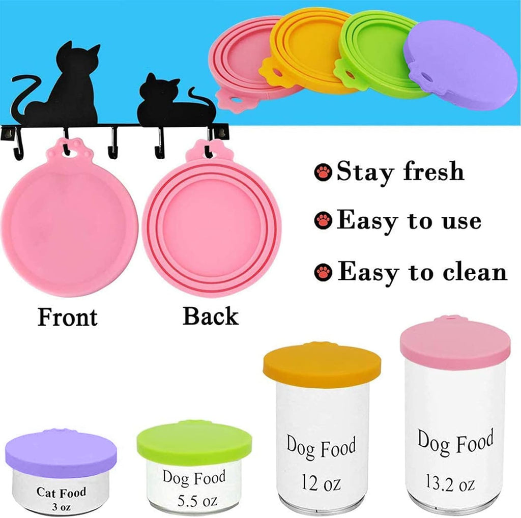 Dog Food Can Covers Silicone Food Can Lids for Cat Dog Pet Food Cans | Universal Size | BPA Free | (Mix Color3)… 