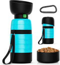 Pecute Upgraded 22 oz Dog Water Bottle with 5 oz Food Container, Portable Dog Travel Water Bottle Dispenser, Leakproof, BPA Free, Lightweight, Pet Water Bottle Bowl for Outdoor Walking Hiking Camping | Portable, Leakproof, BPA Free, Foldable bowl, Ligh...