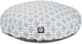 Gray Links Medium Round Indoor Outdoor Pet Dog Bed With Removable Washable Cover By Majestic Pet Products