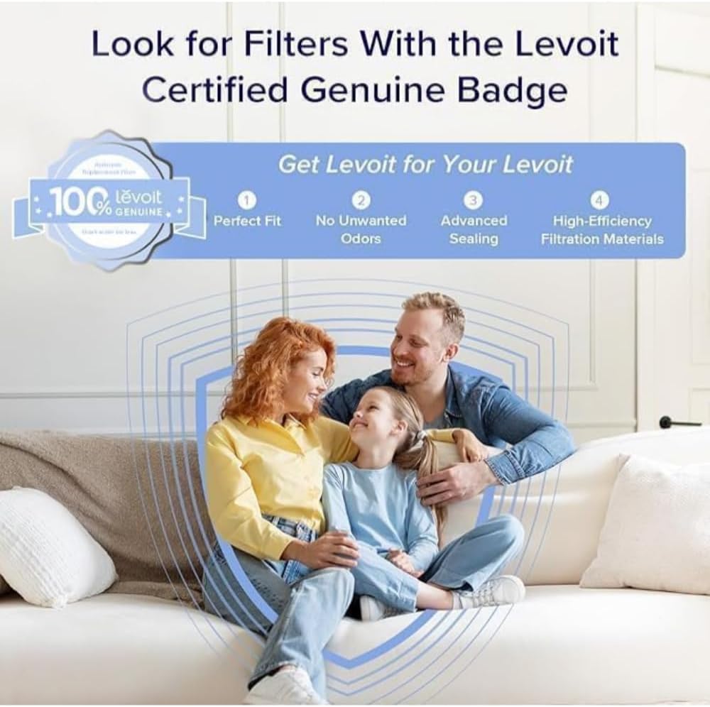 Levoit LV-H128 Air Purifier Replacement Filter, Genuine Air Purifier Filter