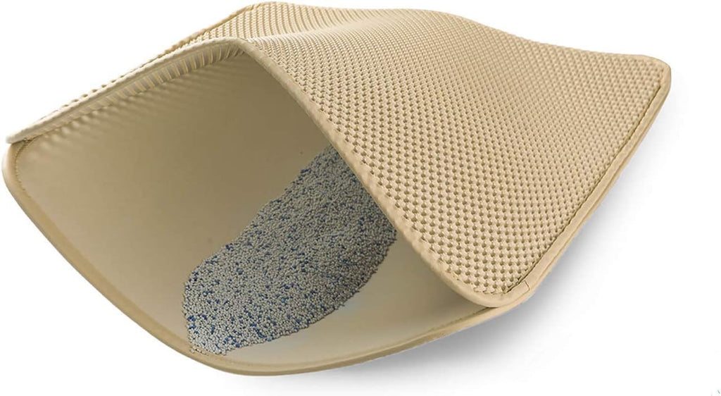 WePet Cat Litter Mat, Kitty Litter Trapping Mat, Honeycomb Double Layer Mats, No Phthalate, Urine Waterproof, Easy Clean, Scatter Control, Catcher Litter Tray Box Rug Carpet