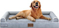 NANUYA Orthopedic Dog Bed for X-Large Dogs, 40 x 32 Inch, Light Grey