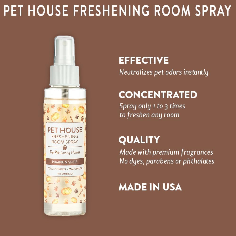 Pumpkin Spice Concentrated Room Spray for Pet Odor, Pack of 1