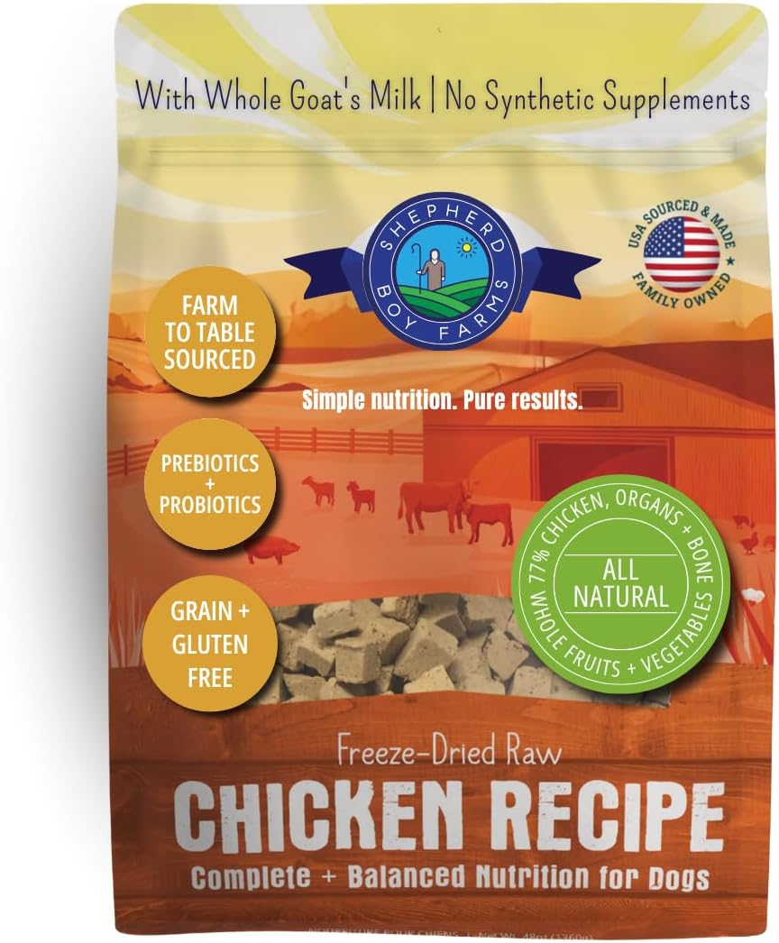 Shepherd Boy Farms Freeze Dried Raw Dog Food - Chicken Recipe, 48oz