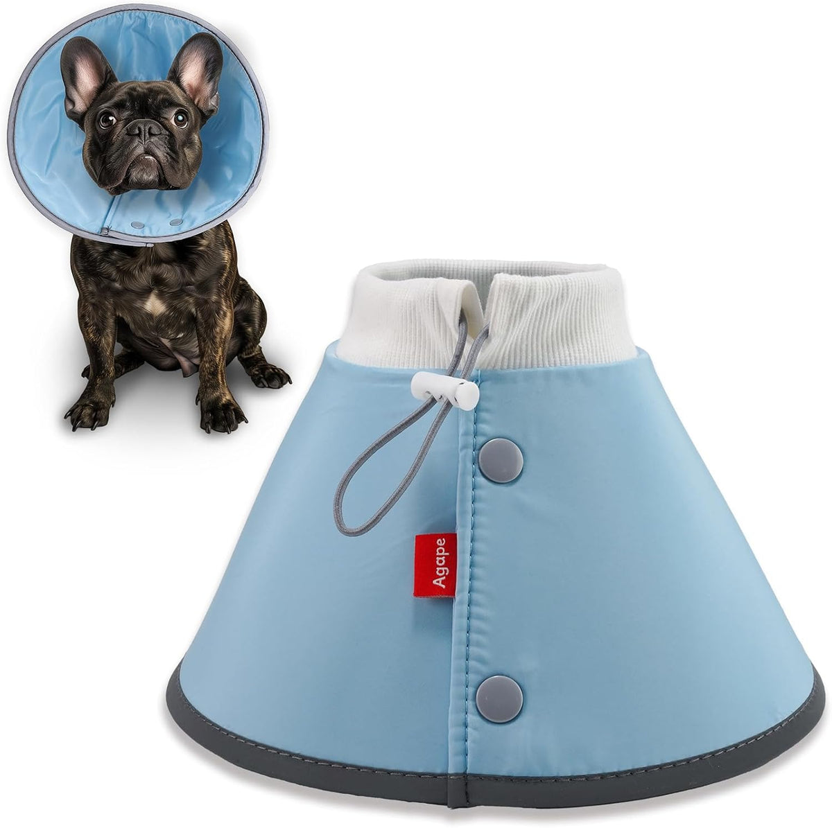 Agape Soft Dog Cone for Small Dogs & Cats, Recovery Collar to Stop Licking