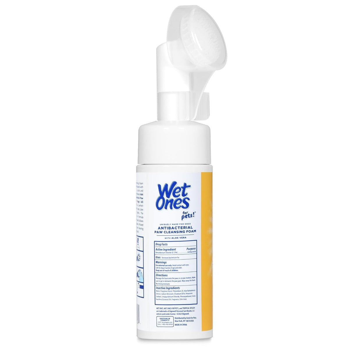 Wet Ones for Pets Foam Dog Paw Cleaner, Tropical Splash Scent, 5 Oz
