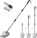 PETOCAT Cat Litter Scoop 43 inch Metal Litter Scooper with Stainless Steel Long Handle, Upgraded Large Kitty Box Scooper Heavy Duty Deep Shovel for Fast Sifting, Dog Waste Scooops for Outside Pet Poop