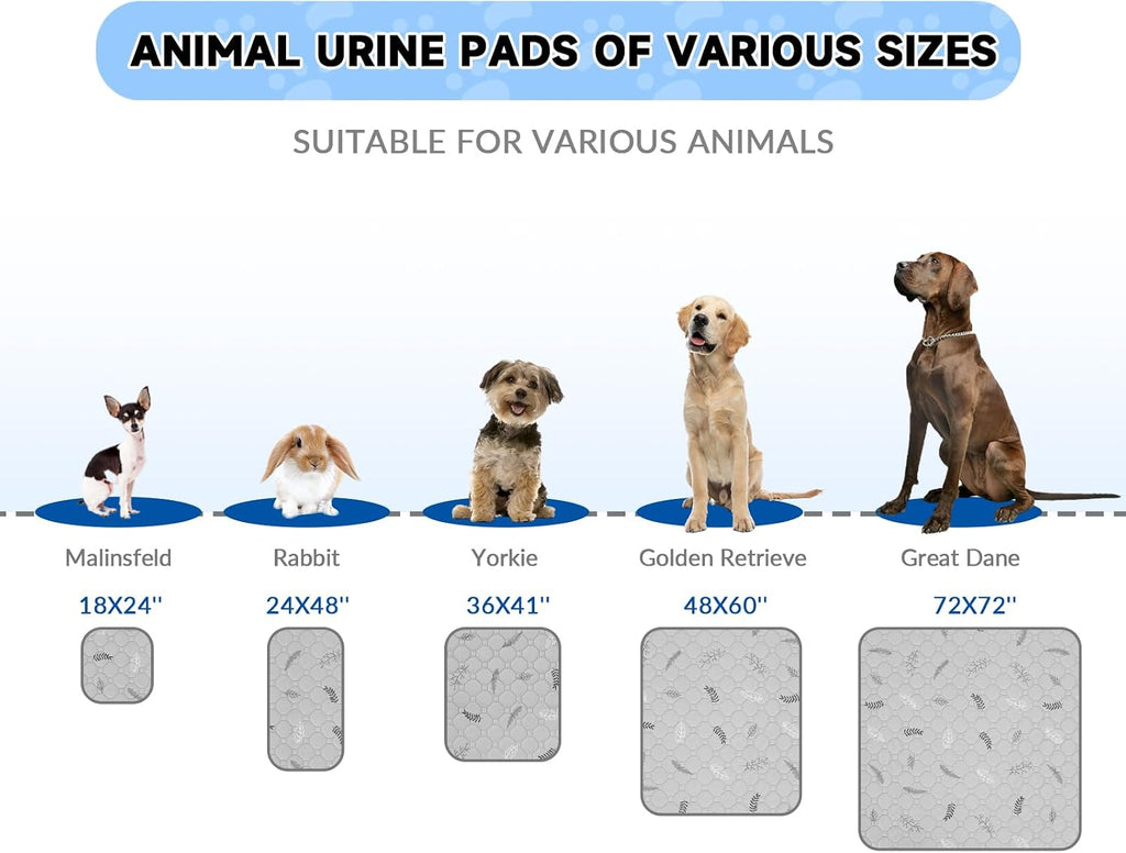 Sunheir 2 Pack Washable Guinea Pig Pee Pads, 24" x 48" Waterproof Reusable Guinea Pig Cage Liners, Absorbent Bedding Training Mat for Small Animal Guinea Pigs Rabbit Bunny Hamster (Leaves - Deep Grey) | Waterproof Super Absorbent Small Animal Mat for G...