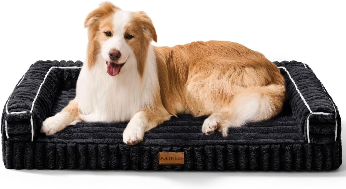 Orthopedic Large Dog Bed Furry Pet Bed, Washable Cover 36''X24''