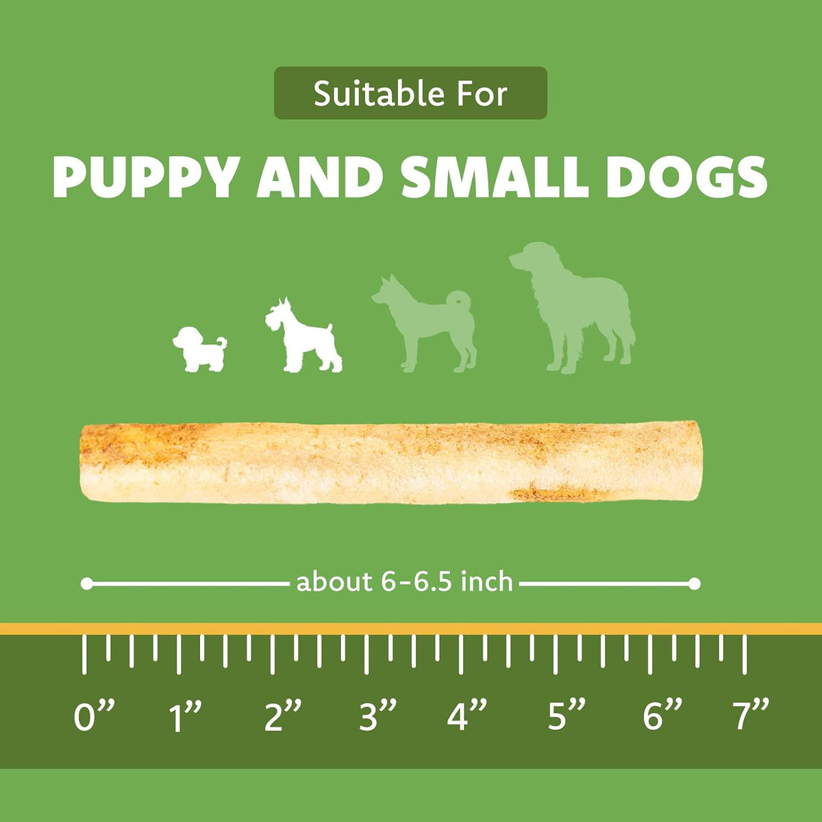 MON2SUN Dog Treats, 6Inch Chicken Flavor Rawhide Rolls, 10.2 oz