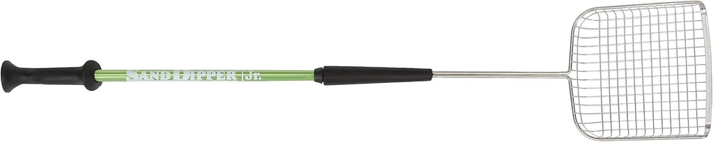 Sand Dipper Cat Poop Scooper & Chicken Poop Scooper - Rugged Big 6" Square Stainless Steel Long Handle for Home Kitty Litter Scoop & Farm Chicken Coop Scooper (Junior)