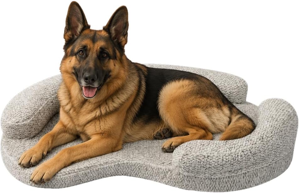 XXL Orthopedic Memory Foam Dog Bed, Large, Beige