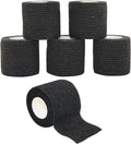 [6 Pack-2" x5Yards] MINGYUE Self Adhesive Bandage Wrap,Athletic Tape,Sports Tape,Wrist and Ankle Wrap Tape,Cohesive Bandage for Vet Tape(Black)