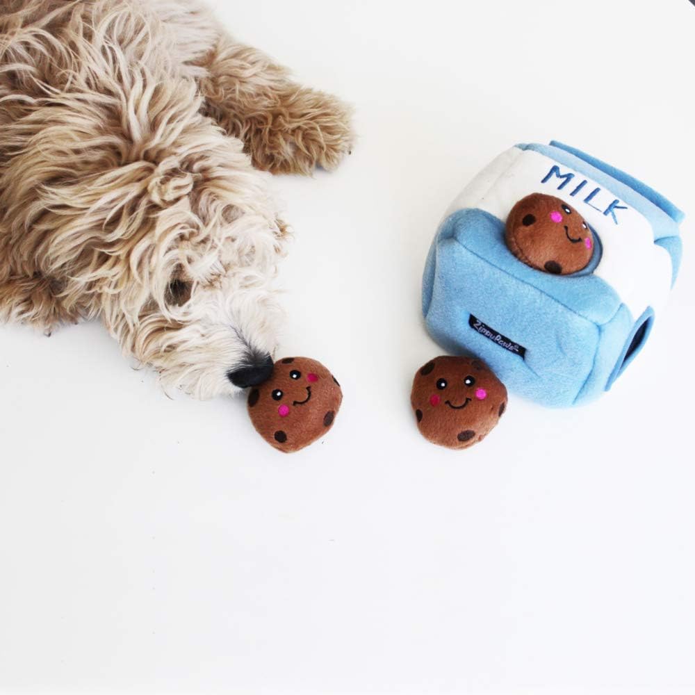 ZippyPaws Burrow Replacement Miniz Squeaky Toy for Enrichment - Cookies | Interactive Dog & Puppy Toys for Boredom, Stimulating Pet Products to Keep them Busy