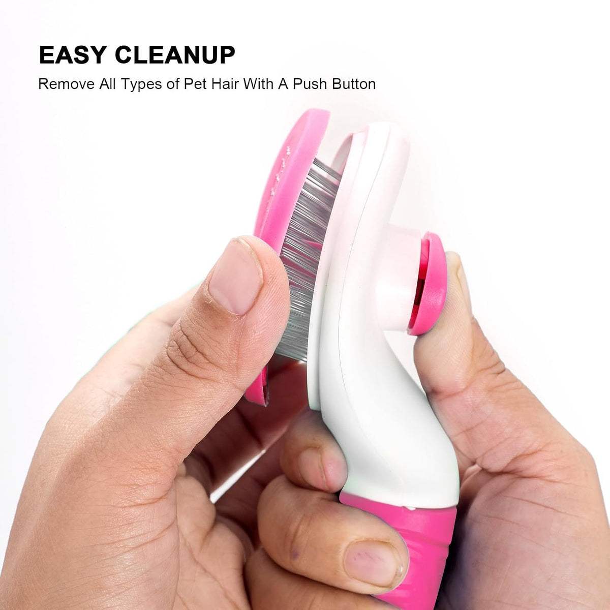 Aogeili Self-Clean Slicker Brush for Dogs Cats, Deshedding Grooming Tool