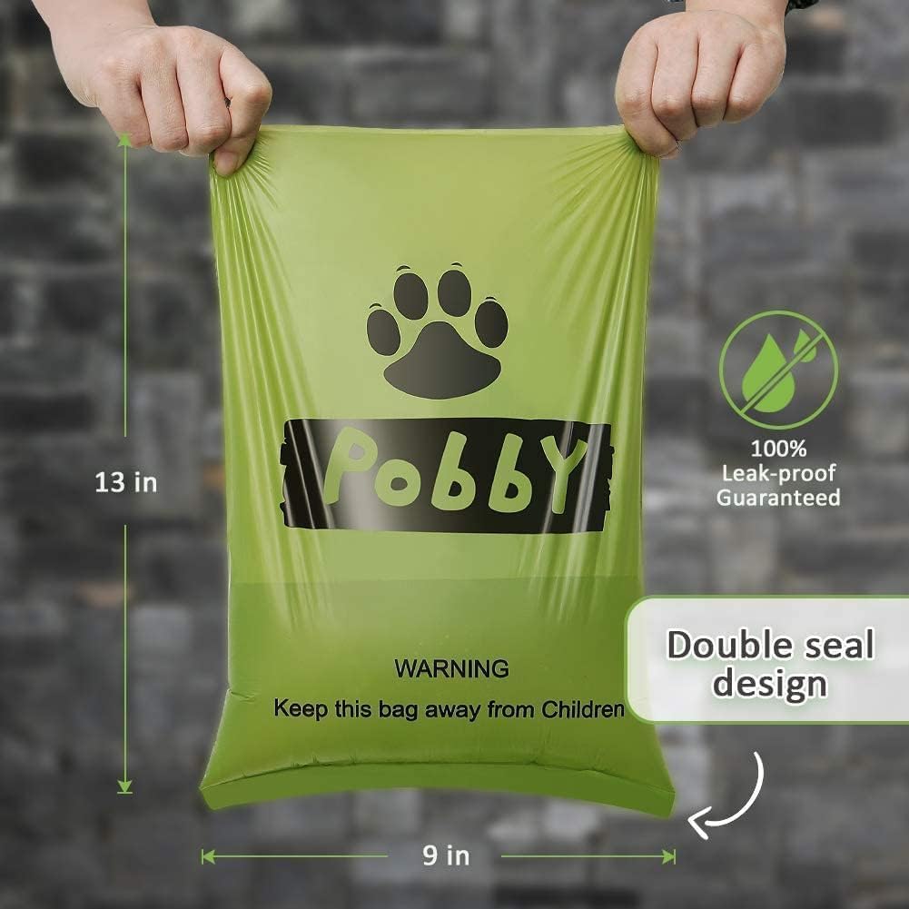 Dog Poop Bags Rolls 540 Count, Unscented Refill Rolls, 9" X 13" Doggie Poop Bags, Dog Waste Bags BY PobbY