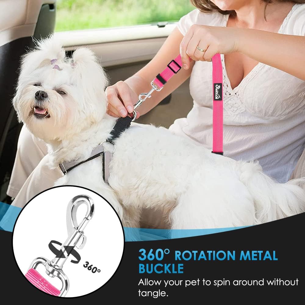 Lukovee Dog Car Seat Belt, 2 Pack, Headrest Restraint, Headrest + Clip