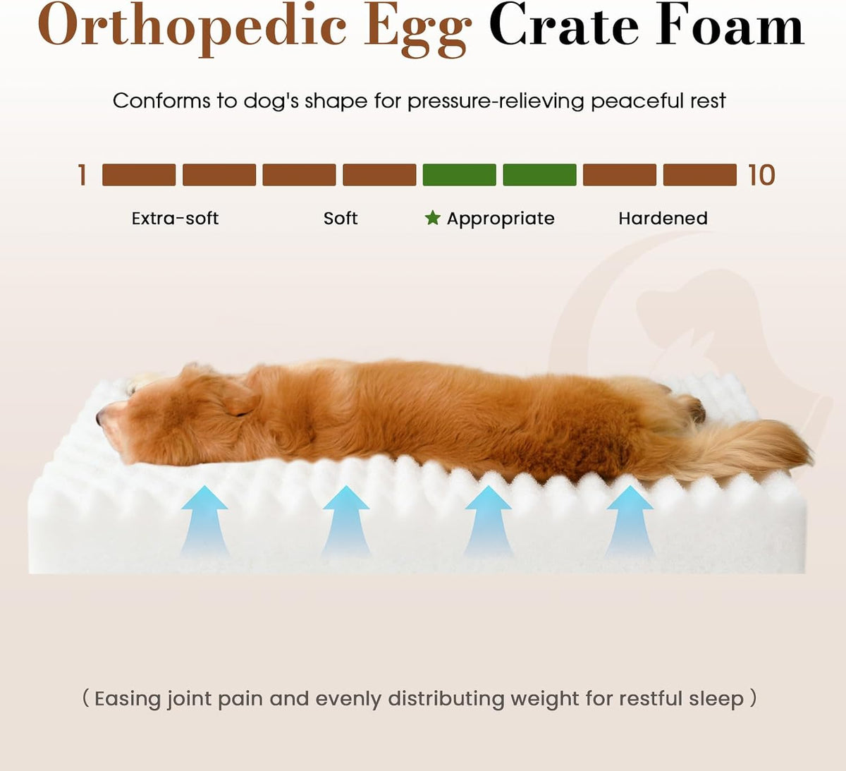 Extra Large Orthopedic Dog Crate Bed with Waterproof Lining